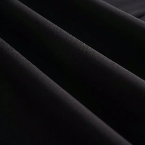 Black Elegant Women's Casual Long Button Coat For Summer - Picture 5 of 7